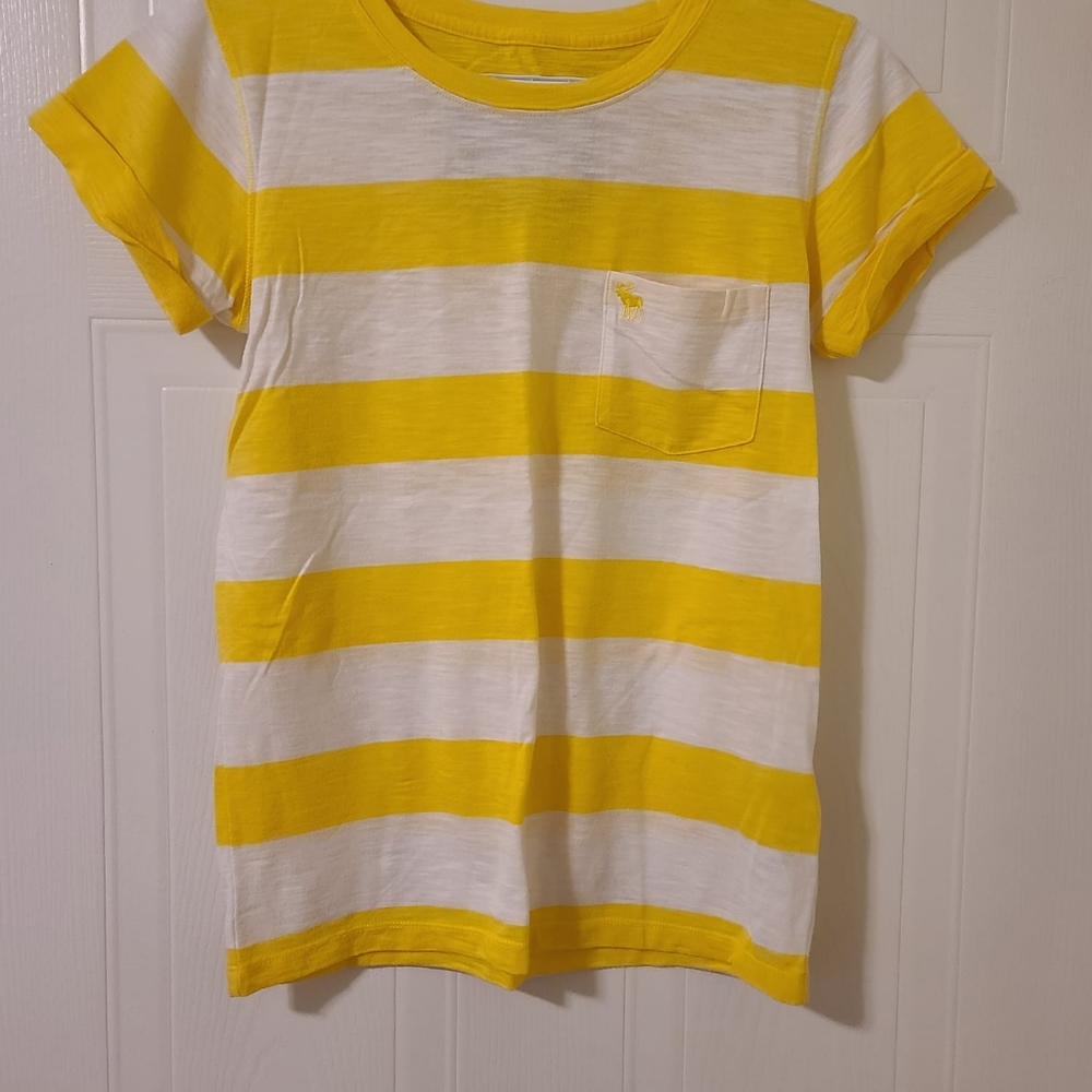 Abercrombie & Fitch Short Sleeve Pocket T-shirt Yellow XS
